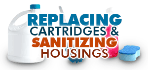 Installing Replacement Cartridges and Sanitizing Filter Housings