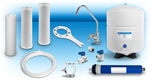 H2O Filter Warehouse 5 Stage Reverse Osmosis System Components