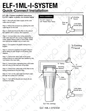 Installation Instructions for Omnipure ELF-1ML-I-System