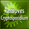 Removes Cryptosporidium