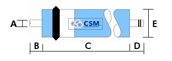 CSM Membrane Dimensions for a Reverse Osmosis Filter, Thin Film Composite Membrane, CSM 24 GPD