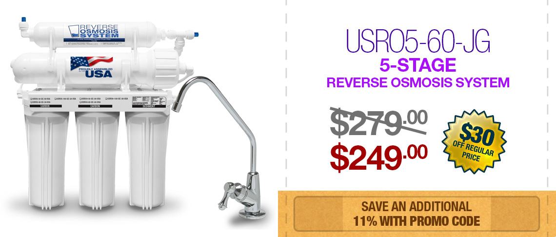 Sale on H2O USRO5-60-JG, 5 Stage Reverse Osmosis System