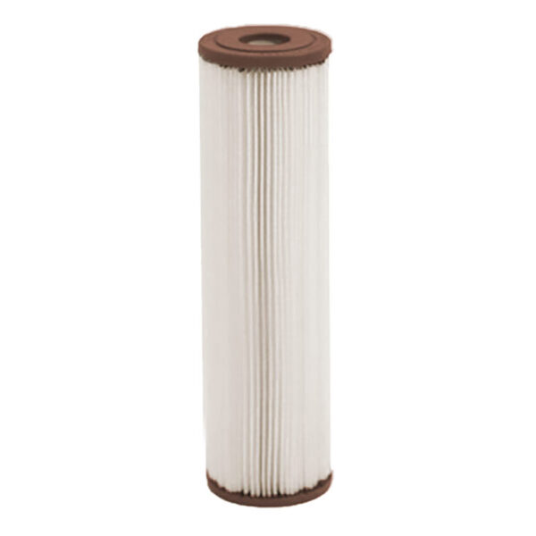 9.75" x 2.75" Sediment Pleated Water Filter, 6 GPM, 6 Sq. Ft. Media (0.35, 1, 5, 10, 20, or 50 Micron) by Harmsco Polyester-Plus