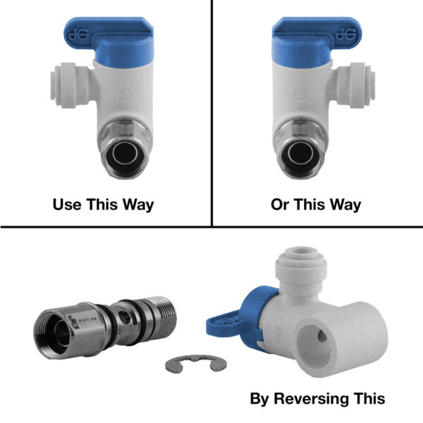 John Guest Angle Stop Adaptor Valve - Lead Free 3/8" Male Compression x 3/8" Female Compression x 3/8" Tube - Image 2