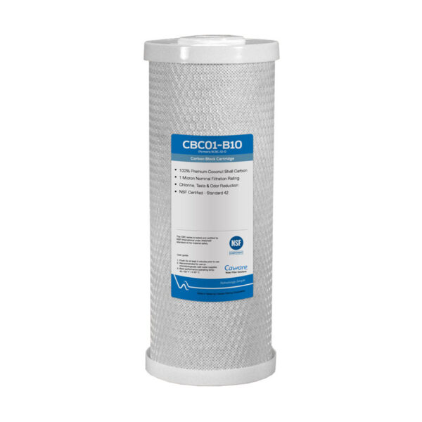 CA Ware 10" x 4.5" Carbon Block Water Filter 1, 5, or 10 Micron