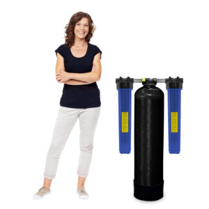 Non-Backwashing Whole House Carbon Water Filter (20" Housings Sediment Pre & Post Filters & 3/4" Ports)