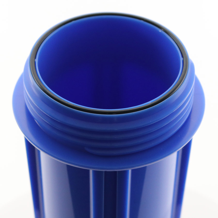 20″ Blue Water Filter Housing w/ 3/4″ Ports & Pressure Release (Accepts 20″ x 2.5″ Cartridges) by Global Solutions - Image 3