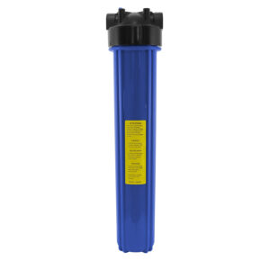 20″ Blue Water Filter Housing w/ 3/4″ Ports & Pressure Release (Accepts 20″ x 2.5″ Cartridges) by Global Solutions