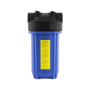 10" Blue Water Filter Housing w/ 1" Ports & Pressure Release (Accepts 10" x 4.5" Cartridges) by Global Solutions