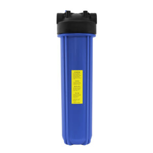 20" Blue Water Filter Housing w/ 1" Ports & Pressure Release (Accepts 20" x 4.5" Cartridges) by Global Solutions