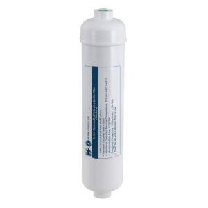 H2O Filter Warehouse 11" x 2-1/2" Inline Carbon Filter w 1/4" Quick-Connect Fittings