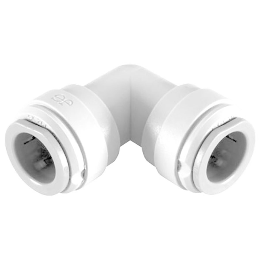 John Guest 1/4 Union Elbow (White Polypropylene)