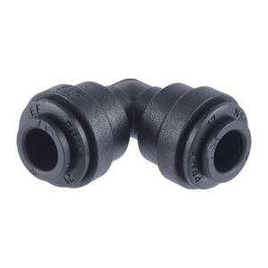 John Guest 3/8" Union Elbow (Black Polypropylene)