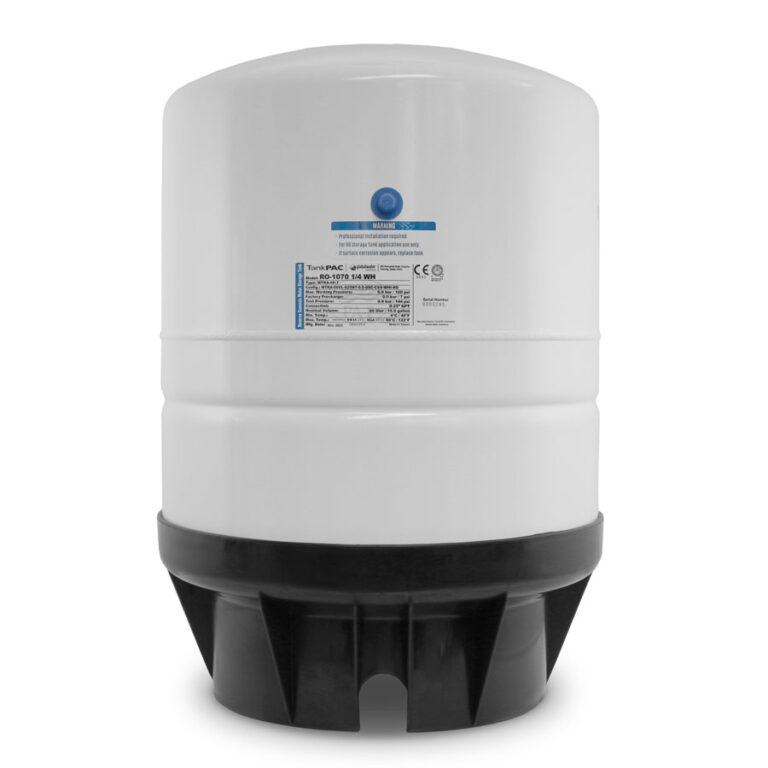 14-Gallon Reverse Osmosis Steel Bladder Tank - White – H2O Distributors