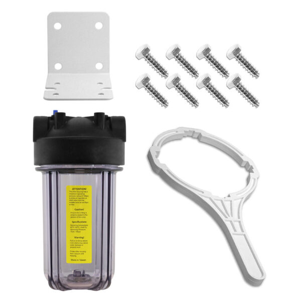10" x 4-1/2" Sediment Filter Housing Kit (Clear)