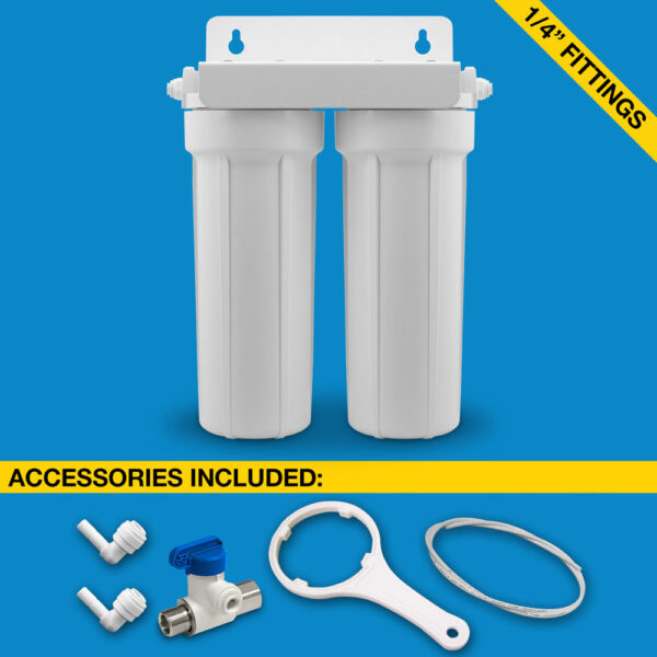 H2O UCF-02-14-JG, Dual Stage Under-sink Filter System, (Cartridges and faucet sold separately)