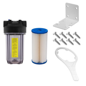 Ultraviolet Sterilizer 1" Ports System: 10" x 4-1/2" Clear 5 Micron Sediment Filter Kit