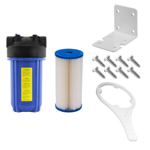 Ultraviolet Sterilizer 1" Ports System: 10" x 4-1/2" Blue 5 Micron Sediment Filter Kit